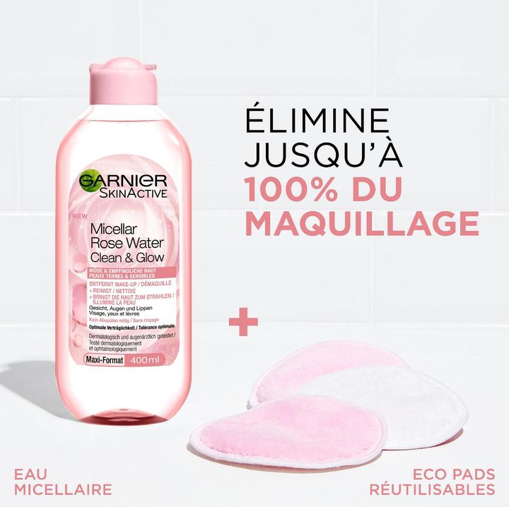 Image du produit Garnier Eau micellaire nettoyante à l'eau de rose (Lotion tonique, 400 ml)