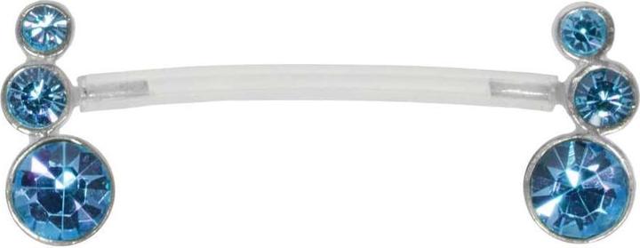 Bijouteria Brustpiercing (Kristall, Silber 925, Bioplast)