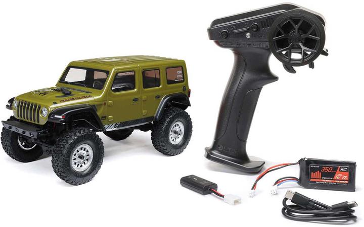 Produktbild Axial SCX24 Jeep Wrangler JLU 4X4 Grün 1/24 Rock Crawler Brushed RTR (RTR Ready-to-Run)