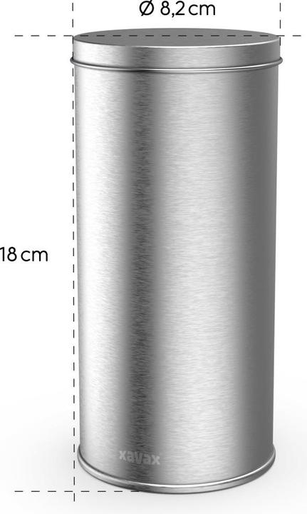 Produktbild Xavax Kaffeepad-Dose zur Aufbewahrung von 20 Senseo-Pads u. Ä., Metall, Silber