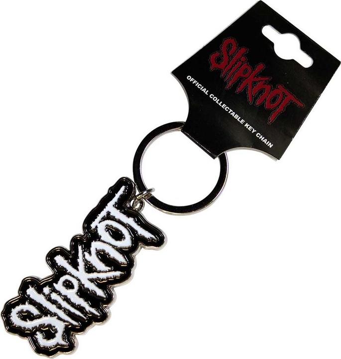 Actual product image Slipknot White Logo Black Border Schlüsselanhänger