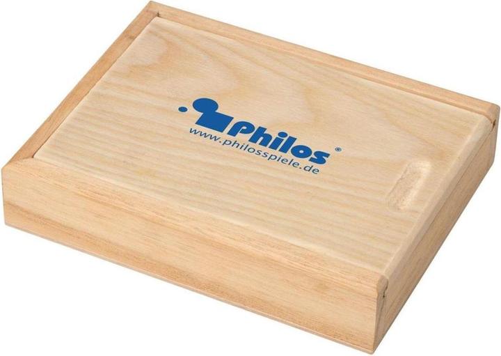 Image du produit Philos Pions Carrom Bulldog, dans une boîte en bois (Français, Italien, Allemand)