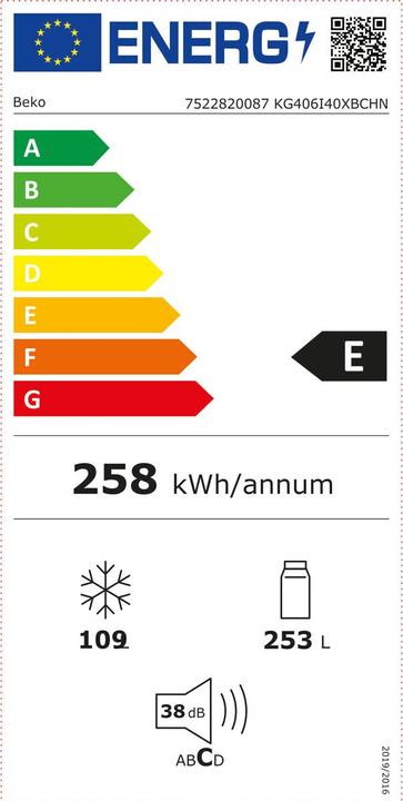 Energie-Label Beko KG406I40XBCHN (362 l)