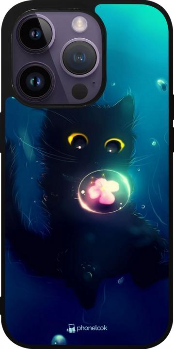 Image du produit PhoneLook Coque Silicone rigide noir Cute Cat Bubble (Apple iPhone 15 Pro)