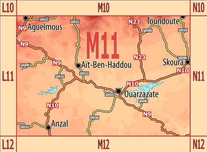 Actual product image M11: Aït Ben Haddou - Ouarzazate - Skoura 1:120,000 + GPS waypoints