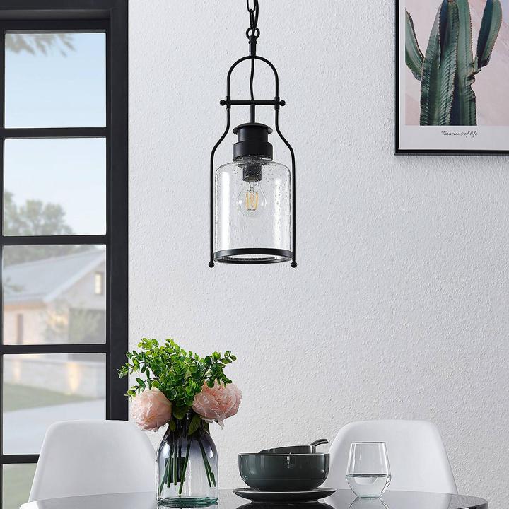 Produktbild Lindby Rozalie Pendelleuchte Clear/Black (E27)