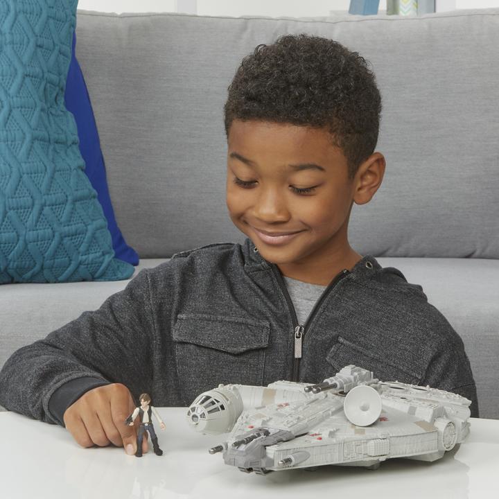 Actual product image Hasbro Star Wars Mission Fleet Han Solo Millennium Falcon