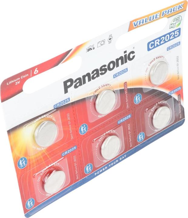 Immagine prodotto Panasonic Potenza al litio CR2025 (6 pz., CR2025, 165 mAh)