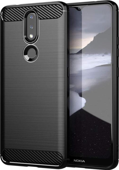 Produktbild Screenguard Nokia 2.4 Hülle Carbon Brushed Soft TPU (Nokia 2.4)