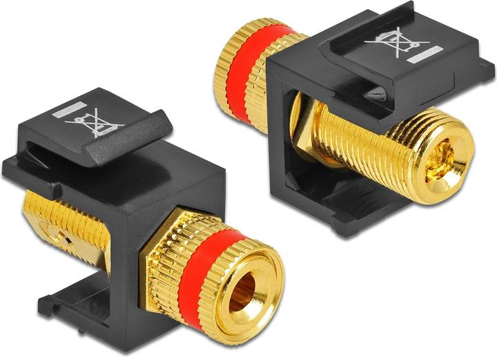 Image du produit Delock Keystone Modul Borne > douille filetée rouge / noir (0.02 m)