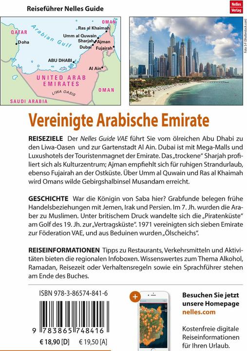 Produktbild Nelles Guide Reiseführer Vereinigte Arabische Emirate (Deutsch, Nelles Verlag, 2024)