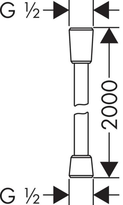 Produktbild Axor Brauseschlauch 2000mm brushed black chrome (200 cm)