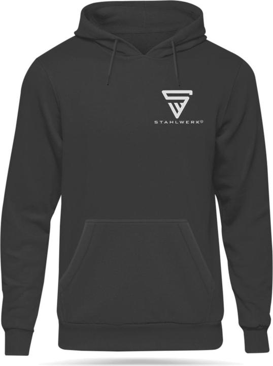 Immagine prodotto Stahlwerk Felpa con cappuccio nera Maglia con cappuccio taglia XXXL 100% cotone (3XL)