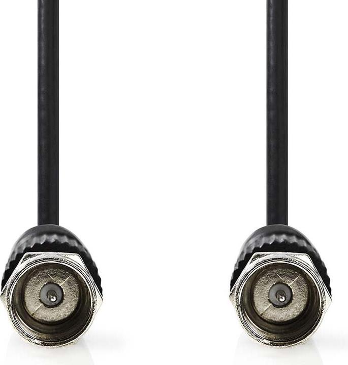Produktbild Nedis Satelliten- und Antennenkabel | F Stecker | F Stecker | Vernickelt | 75 Ohm | Doppelt geschirm (75 dB, Antennenkabel)