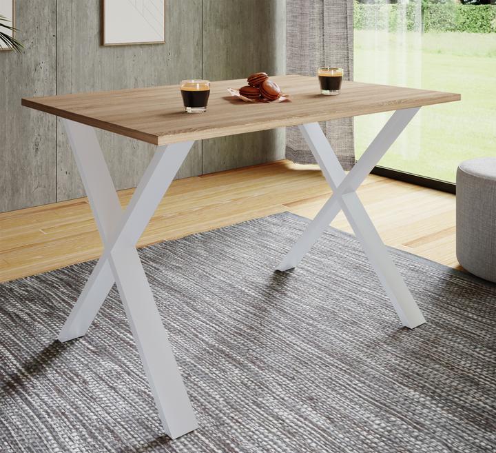 Actual product image VCM Premium dining room table wooden table dining table "Xona X" (140 x 80 x 76 cm)