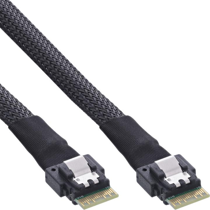 Produktbild InLine Slim SAS Kabelis, SFF-8654 zu SFF-8654, 24Gb
