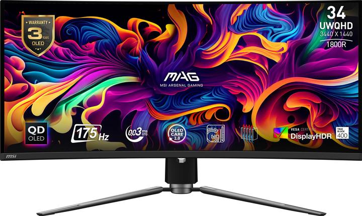 Produktbild MSI MAG 341CQPDE QD-OLED (3440 x 1440 Pixel, 34")