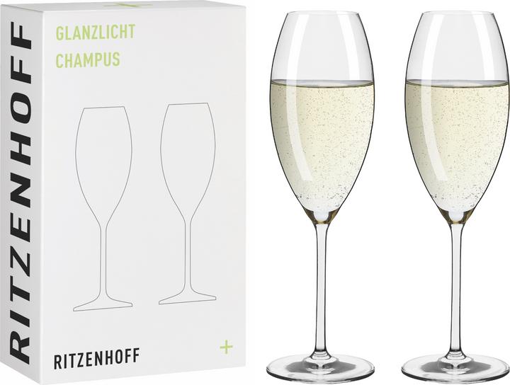 Ritzenhoff Sparkling wine glass set of 2 (32.50 cl, 2 Glasses, Champagne glasses)