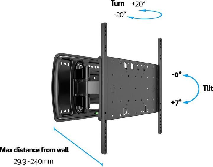 Actual product image Multibrackets M VESA Super Slim Tilt & Turn (Wall, 55", 40 kg)