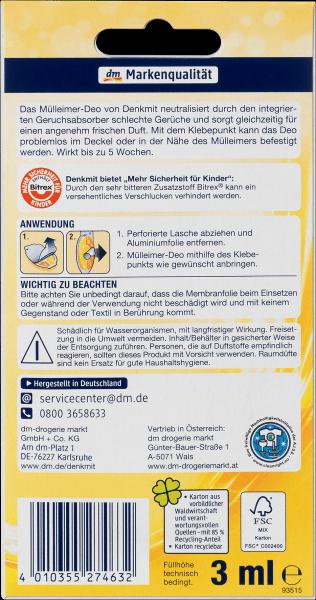 Actual product image dm Denkmit Trashcan deodorant