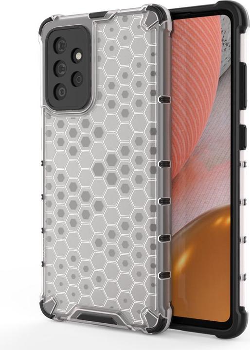 Produktbild Hurtel Honeycomb Handyhülle Schutzhülle mit TPU Rahmen für Samsung Galaxy A72 4G transparent (Samsung Galaxy A72)