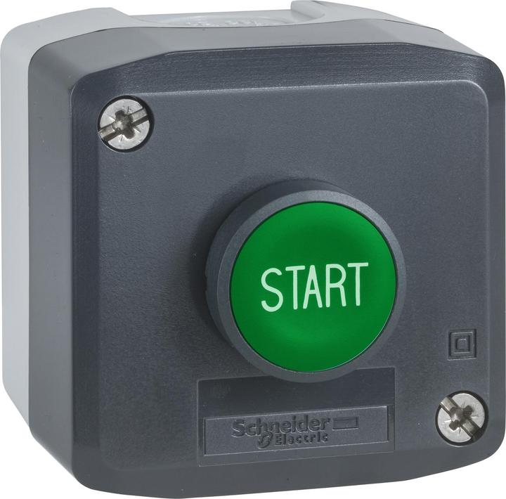 Produktbild Schneider Electric Gehäuse mit Taster 2mm grün 600V