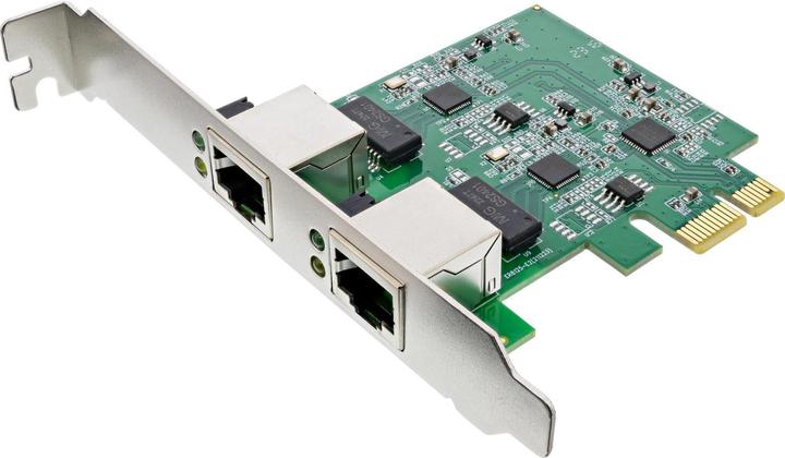 Produktbild InLine Dual Gigabit Netzwerkkarte, 2x RJ45 2.5GBit/s, PCIe x1, inkl. low profile Slotblech (Mini PCI Express)