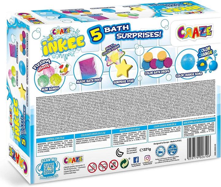 Actual product image Craze Inkee set of 5 bath surprises (Bath salts)