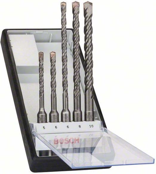 Produktbild Bosch Professional Zubehör SDS plus-5 Hammerbohrer-Set, Robust Line, 5-tlg., 5–10 mm (5 mm, 6 mm, 8 mm, 10 mm)