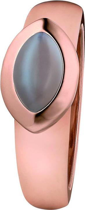 Xen Ring mit grauen Navette Mondstein rosè vergoldet (52)