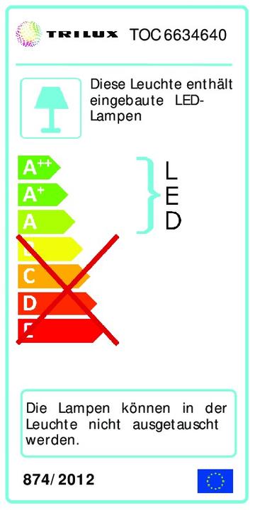 Energy Label Trilux LED Louvre Luminaire RPV 1500 Atirion D-L #6634640 (5700 lm)