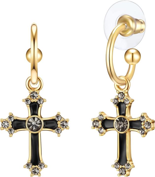 Produktbild Lulu & Jane Damen Kreuz Metall-Legierung Glas gelbgold - 29245 (Metall-Legierung)