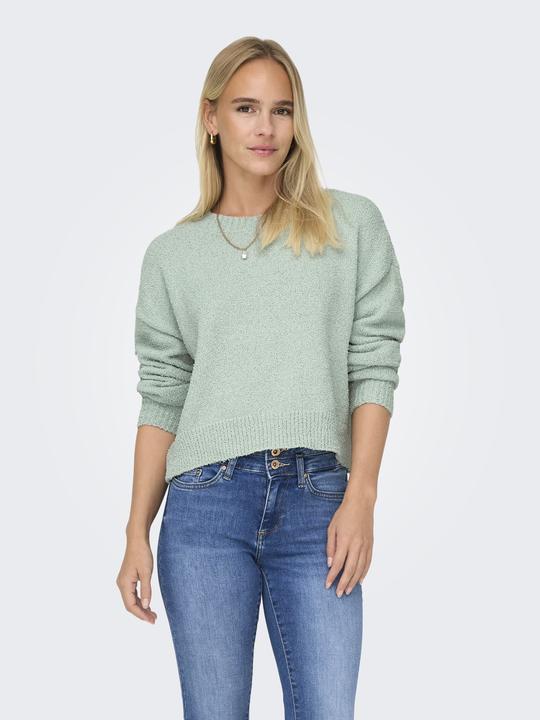 Image du produit Only Col rond Poignets côtelés Épaule basse Pull-over en maille (L)