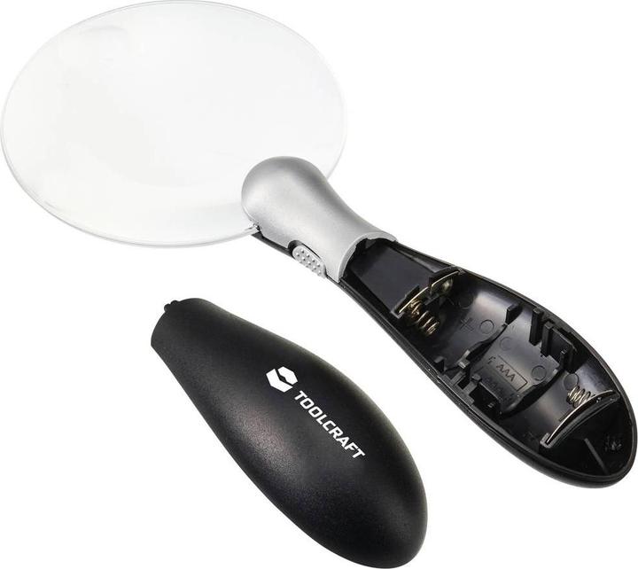 Image du produit Toolcraft TO-8997036 Loupe à main avec éclairage LED Facteur d'agrandissement : 3 x, 5 x