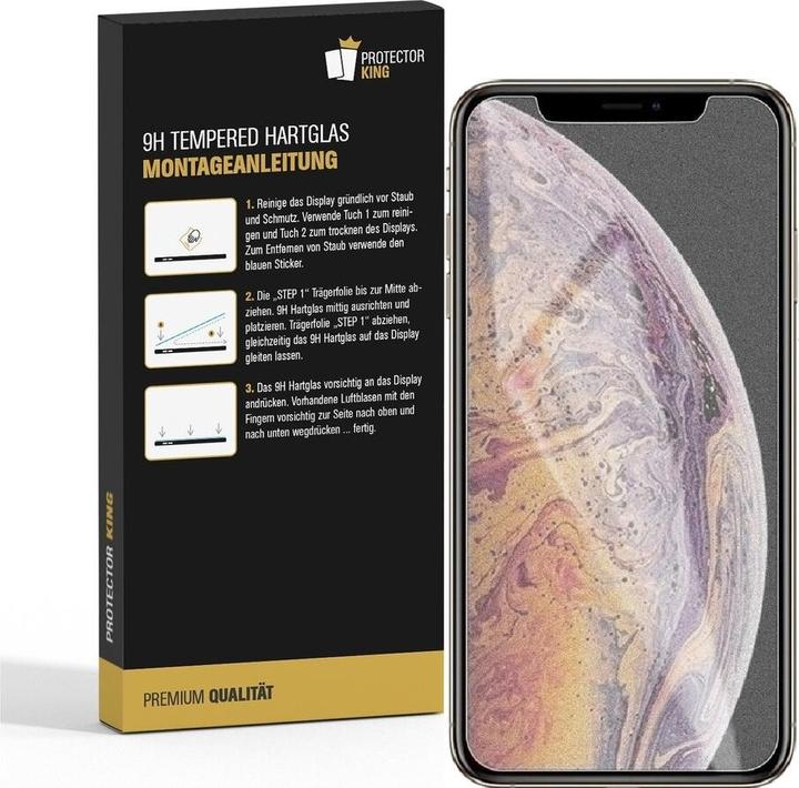 Produktbild Protectorking 3x Echtes Tempered 9H Panzerhartglas Matt Entspiegelt (3 Stück, Apple iPhone X)