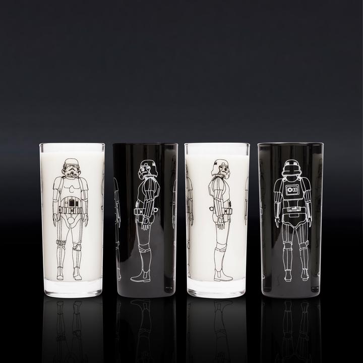 Produktbild Original Stormtrooper 4 Trinkgläser (2x schwarz, 2x klar) (0.30 l, 4 x)
