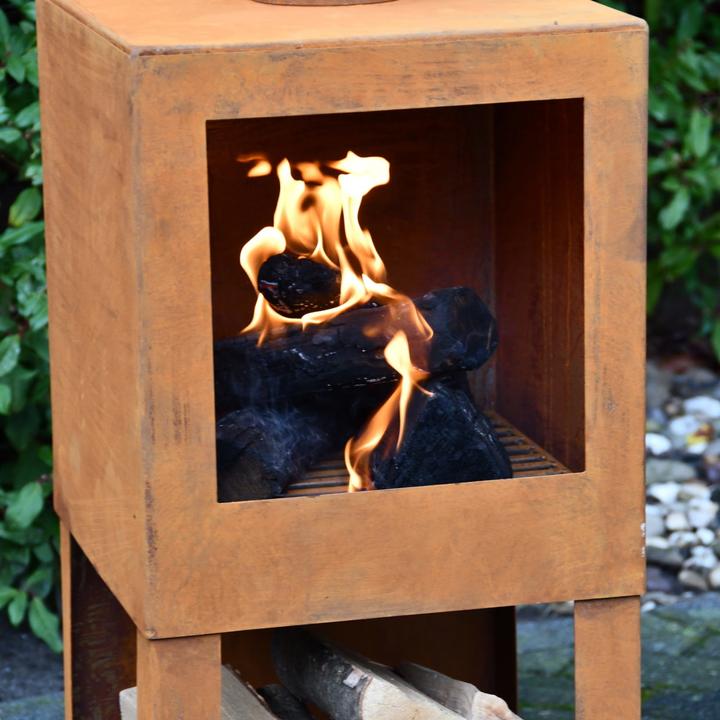 Produktbild Esschert Design Terrassenofen mit Holzlager, Rostbraun