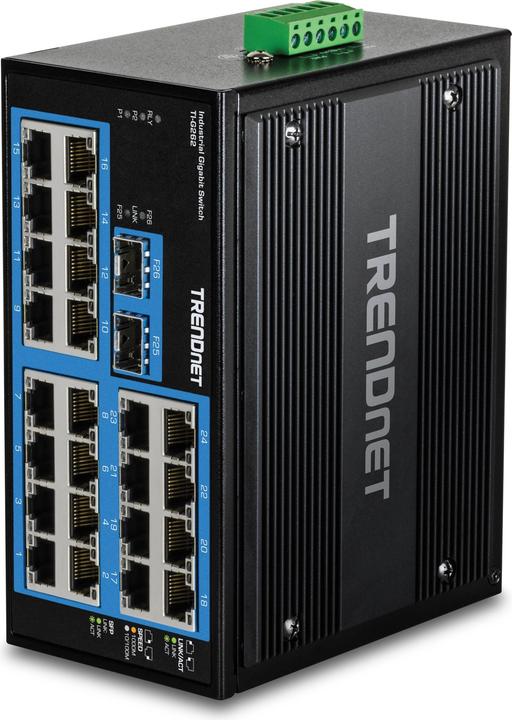 Produktbild Trendnet 26-Port Hardened Industrial Gigabit Din-Rail Switch (26 Ports)