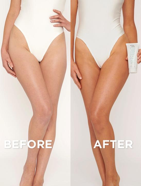 Actual product image Bondi Sands PURE Gradual Tanning Lotion Hydrating Formula with Cocoa and Shea Butter 200mL 6.76oz (Self tanning cream, 200 ml)