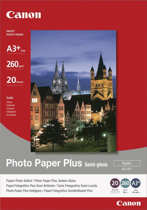 Image du produit Canon SG-201, Plus Semi-Gloss, 20 feuilles (260 g/m², A3+, 20 x)