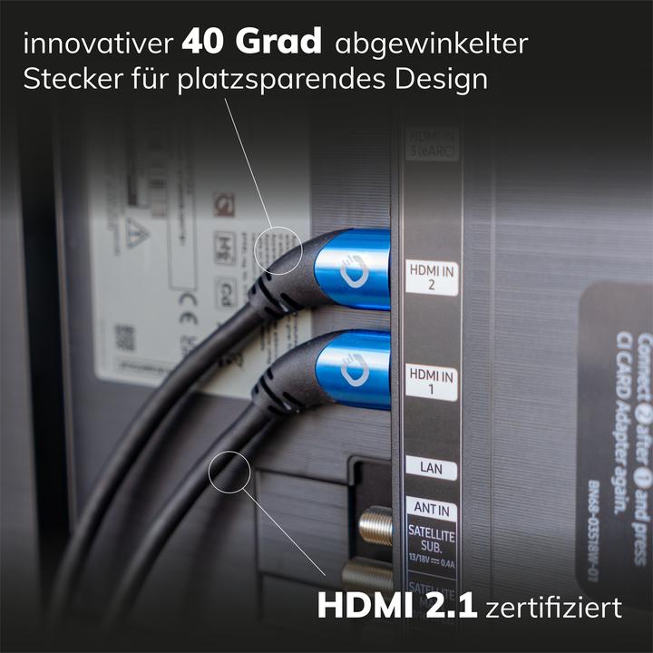 Produktbild Oehlbach HDMI AV Anschlusskabel (1x HDMI-Stecker - 1x HDMI-Stecker) 1 m Schwarz (1 m, HDMI)