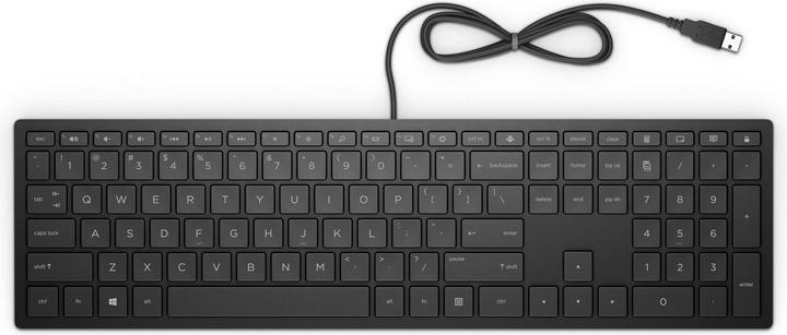 Actual product image HP Pavilion 300 - Keyboard - USB - Cheddar Black (Eng. Int., Cable)