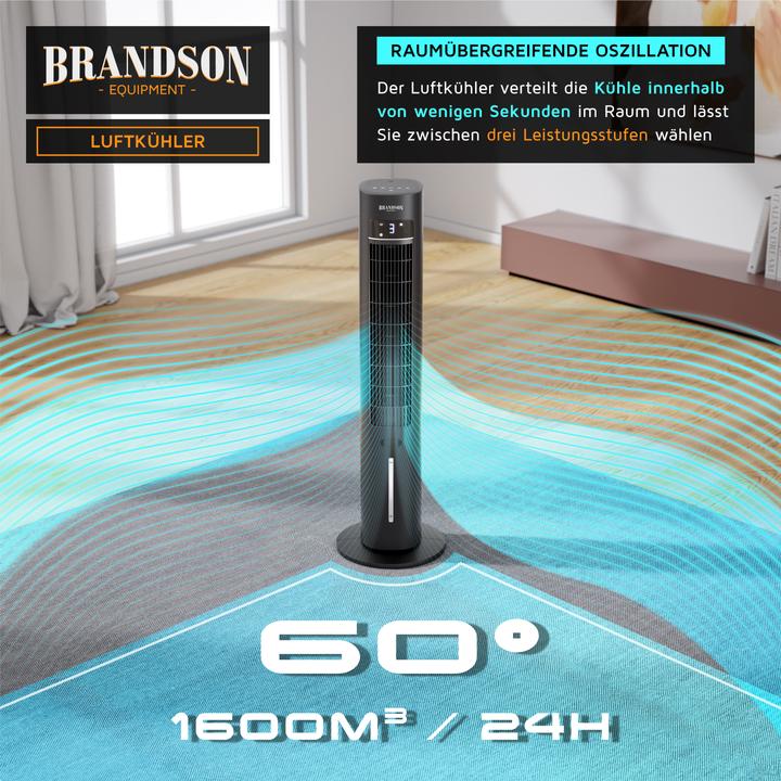 Produktbild Brandson Mobiler Luftkühler, Verdunstungskühler, Timer, Lüfter, Klimaanlage, 55W Wasserkühlung Turmventilator