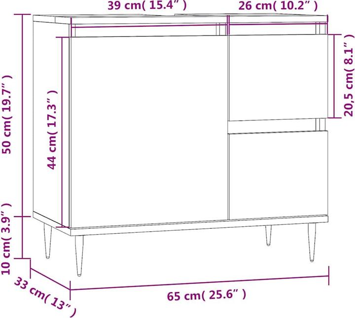 Image du produit VidaXL Tomas (65 x 33 x 60 cm)