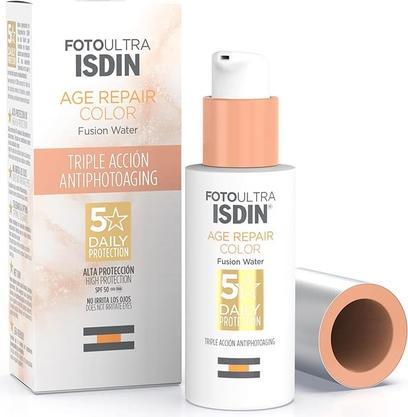 Actual product image Isdin Age Repair Colour Fusion Water (Suntan cream, SPF 50, 50 ml, 52 g)