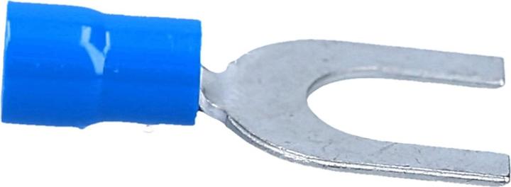 Produktbild Kalitec 10 Stück GKSBU5 Kabelschuhe Gabelkabelschuhe 1,5-2,5mm² I blau teilisoliert I PVC Kragen U5