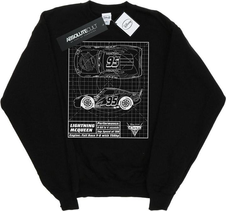 Disney Cars Lightning McQueen Blueprint Sweatshirt Mädchen