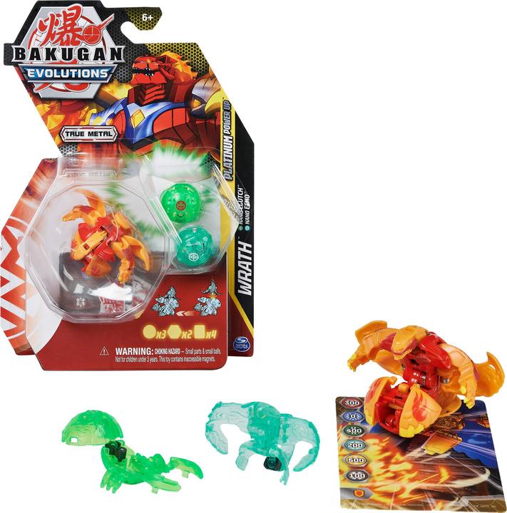 Immagine prodotto Spin Master Bakugan Evolutions, Wrath con Nano Echo e Clutch Platinum Power Up