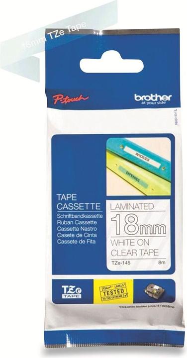Immagine prodotto Brother Tze-145 (1.80 cm, Bianco, Trasparente)
