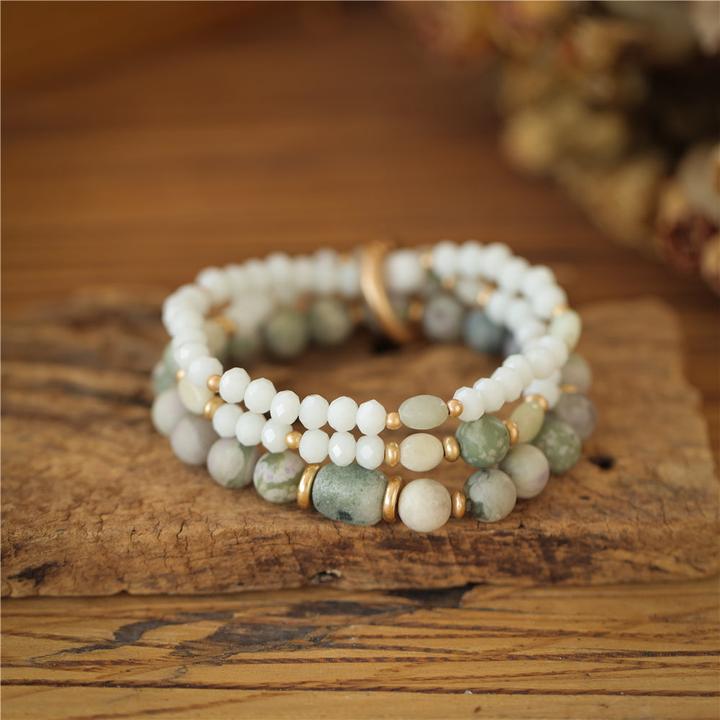 Andreani Armband mit echter natürlichen Jade (8 cm, Steine)